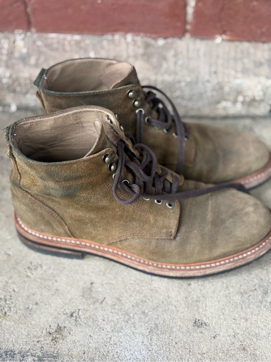 Taylor Stitch Men\'s Brown Suede Lace-Up Boots